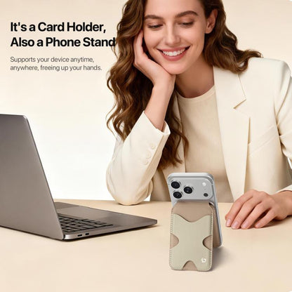 DUX DUCIS PAPO Series Butterfly Style RFID Blocking Magnetic Wallet Card Holder