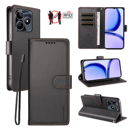 BETOPNICE Pearlescent RFID Vegan Leather Phone Case with Strap, For Realme Note 70 / 70T 4G / Note 80 4G, For Realme C83 5G / C85 5G / 15x 5G India, For Realme 16 5G, For Realme 16 Pro+ 5G, For Realme 16 Pro 5G, For Realme C85 Pro 4G                   ...