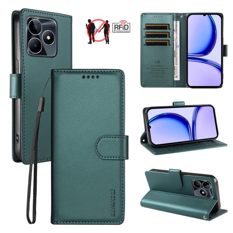 BETOPNICE Pearlescent RFID Vegan Leather Phone Case with Strap, For Realme Note 70 / 70T 4G / Note 80 4G, For Realme C83 5G / C85 5G / 15x 5G India, For Realme 16 5G, For Realme 16 Pro+ 5G, For Realme 16 Pro 5G, For Realme C85 Pro 4G                   ...