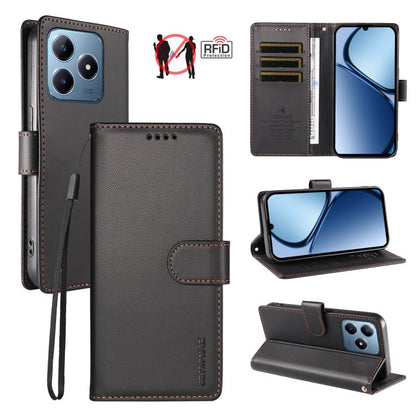 BETOPNICE Pearlescent RFID Vegan Leather Phone Case with Strap, For Realme Note 70 / 70T 4G / Note 80 4G, For Realme C83 5G / C85 5G / 15x 5G India, For Realme 16 5G, For Realme 16 Pro+ 5G, For Realme 16 Pro 5G, For Realme C85 Pro 4G                   ...