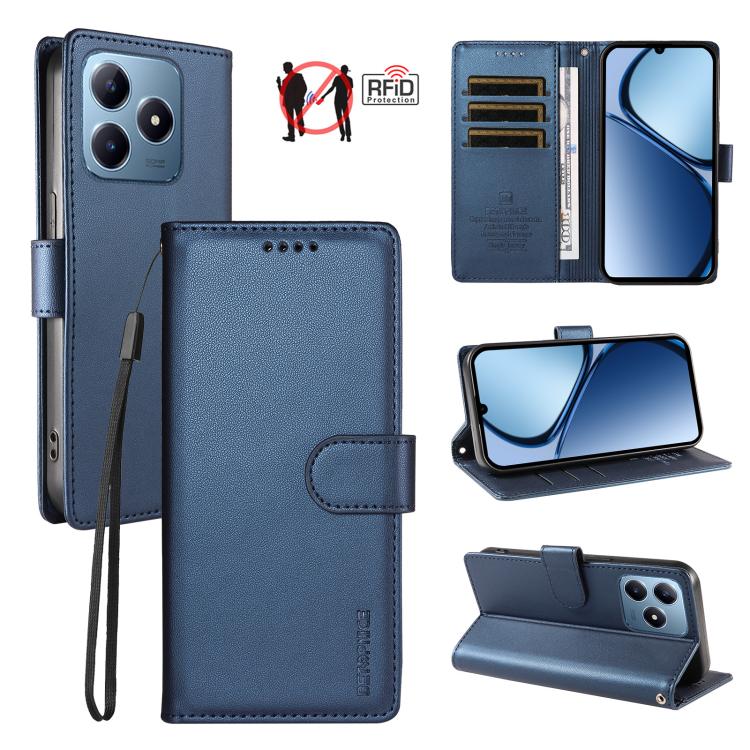 BETOPNICE Pearlescent RFID Vegan Leather Phone Case with Strap, For Realme Note 70 / 70T 4G / Note 80 4G, For Realme C83 5G / C85 5G / 15x 5G India, For Realme 16 5G, For Realme 16 Pro+ 5G, For Realme 16 Pro 5G, For Realme C85 Pro 4G                   ...