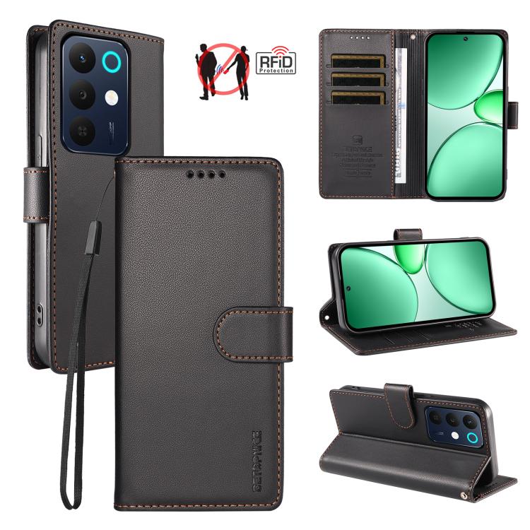 BETOPNICE Pearlescent RFID Vegan Leather Phone Case with Strap, For Realme P4R 5G / P4x 4G / C100 4G / C100i, For Realme Note 70 / 70T 4G / Note 80 4G, For Realme C83 5G / C85 5G / 15x 5G India, For Realme 16 5G, For Realme 16 Pro+ 5G                  ...