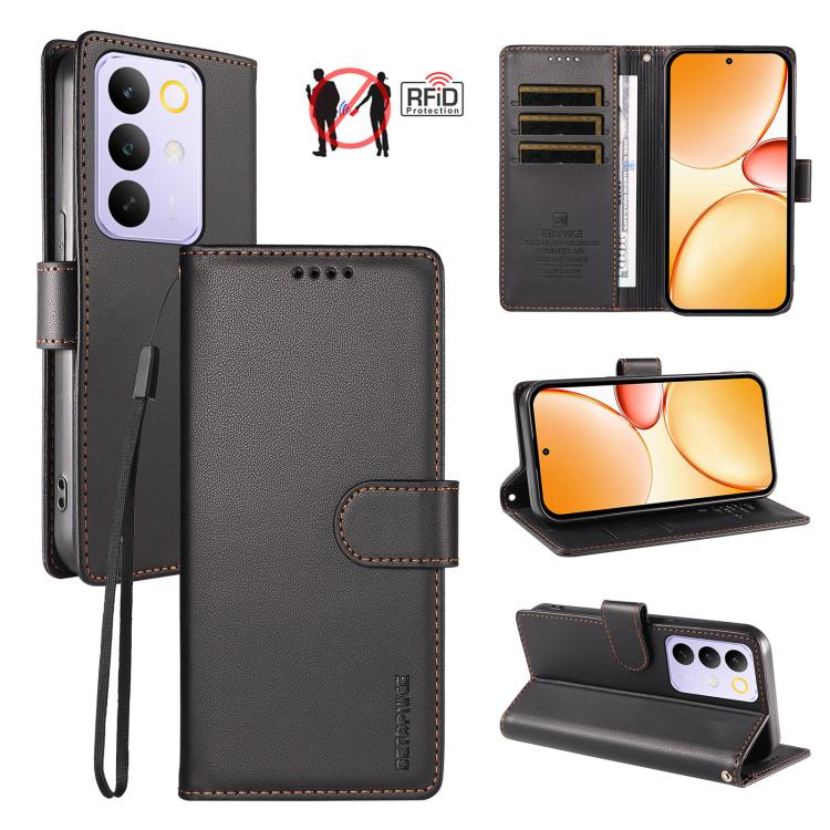 BETOPNICE Pearlescent RFID Vegan Leather Phone Case with Strap, For Realme Note 70 / 70T 4G / Note 80 4G, For Realme C83 5G / C85 5G / 15x 5G India, For Realme 16 5G, For Realme 16 Pro+ 5G, For Realme 16 Pro 5G, For Realme C85 Pro 4G                   ...