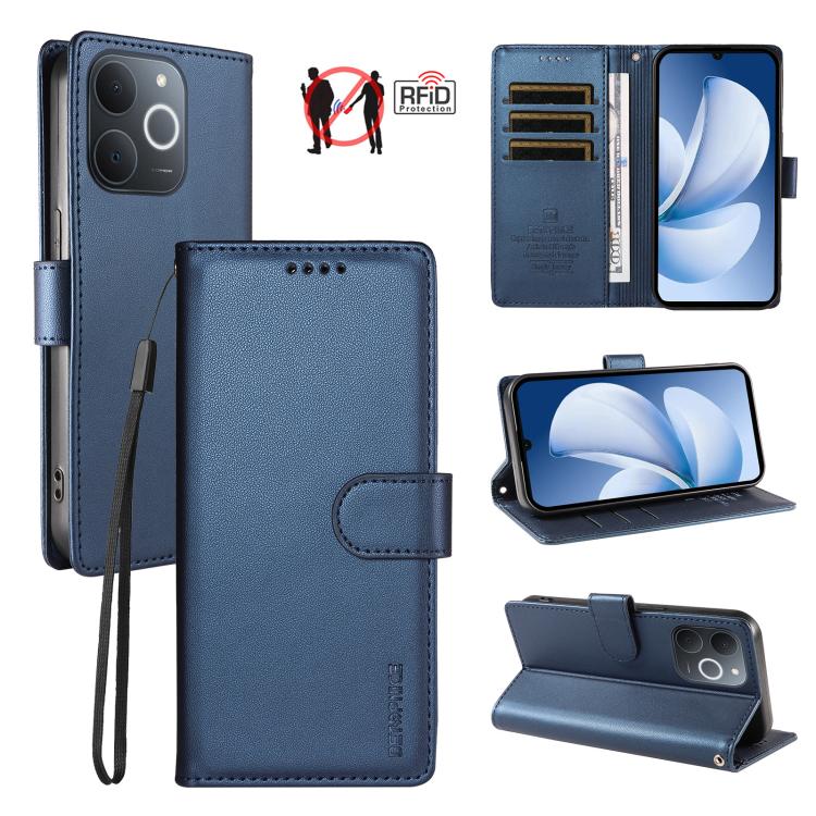 BETOPNICE Pearlescent RFID Vegan Leather Phone Case with Strap, For Realme P4R 5G / P4x 4G / C100 4G / C100i, For Realme Note 70 / 70T 4G / Note 80 4G, For Realme C83 5G / C85 5G / 15x 5G India, For Realme 16 5G, For Realme 16 Pro+ 5G                  ...