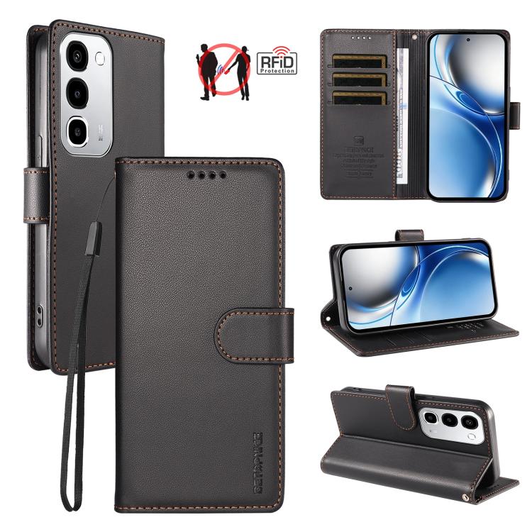 BETOPNICE Pearlescent RFID Vegan Leather Phone Case with Strap, For Realme P4R 5G / P4x 4G / C100 4G / C100i, For Realme Note 70 / 70T 4G / Note 80 4G, For Realme C83 5G / C85 5G / 15x 5G India, For Realme 16 5G, For Realme 16 Pro+ 5G                  ...