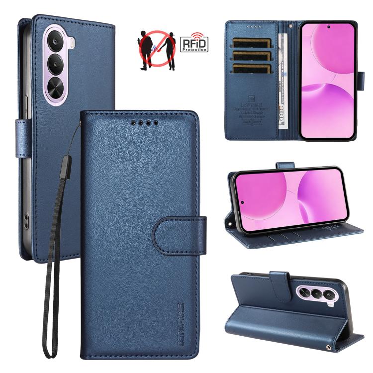 BETOPNICE Pearlescent RFID Vegan Leather Phone Case with Strap, For Realme P4R 5G / P4x 4G / C100 4G / C100i, For Realme Note 70 / 70T 4G / Note 80 4G, For Realme C83 5G / C85 5G / 15x 5G India, For Realme 16 5G, For Realme 16 Pro+ 5G                  ...
