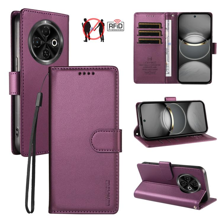 BETOPNICE Pearlescent RFID Vegan Leather Phone Case with Strap, For Tecno Spark 40 5G / Go 5G 2025, For Tecno Spark 40C, For Tecno Spark Go 1 / Pop 9, For Tecno Spark 30C 4G, For Tecno Spark Go 2024 / Spark 20