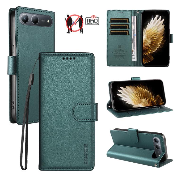 BETOPNICE Pearlescent RFID Vegan Leather Phone Case with Strap, For Tecno Spark 40 5G / Go 5G 2025, For Tecno Spark 40C, For Tecno Spark Go 1 / Pop 9, For Tecno Spark 30C 4G, For Tecno Spark Go 2024 / Spark 20