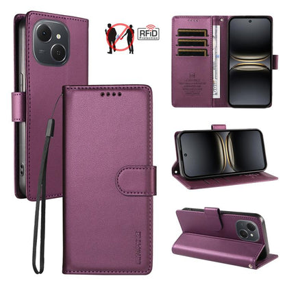 BETOPNICE Pearlescent RFID Vegan Leather Phone Case with Strap, For Tecno Spark 40 5G / Go 5G 2025, For Tecno Spark 40C, For Tecno Spark Go 1 / Pop 9, For Tecno Spark 30C 4G, For Tecno Spark Go 2024 / Spark 20