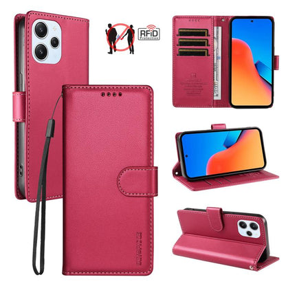 BETOPNICE Pearlescent RFID Vegan Leather Phone Case with Strap, For Redmi Note 13 Pro+ 5G, For Redmi 12 / Note 12R / Poco M6 Pro 5G, For Redmi Note 12 Turbo / Poco F5, For Redmi 11A 4G / Poco C55