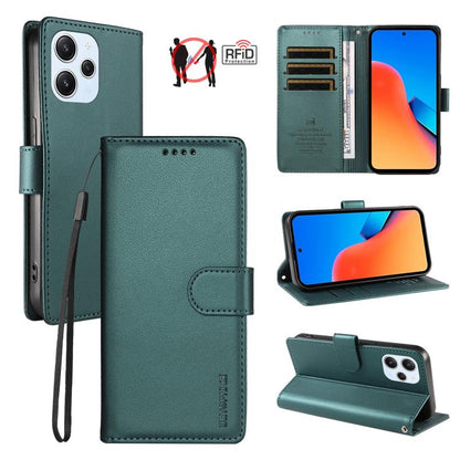 BETOPNICE Pearlescent RFID Vegan Leather Phone Case with Strap, For Redmi Note 13 Pro+ 5G, For Redmi 12 / Note 12R / Poco M6 Pro 5G, For Redmi Note 12 Turbo / Poco F5, For Redmi 11A 4G / Poco C55