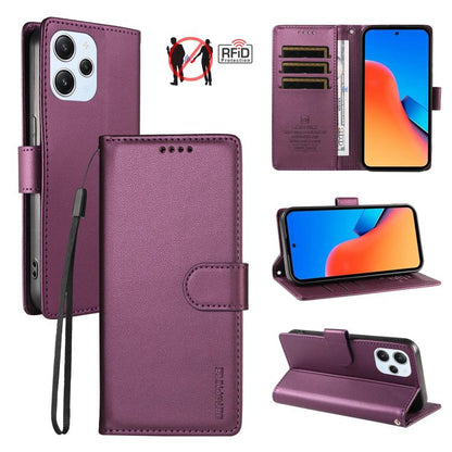 BETOPNICE Pearlescent RFID Vegan Leather Phone Case with Strap, For Redmi Note 13 Pro+ 5G, For Redmi 12 / Note 12R / Poco M6 Pro 5G, For Redmi Note 12 Turbo / Poco F5, For Redmi 11A 4G / Poco C55