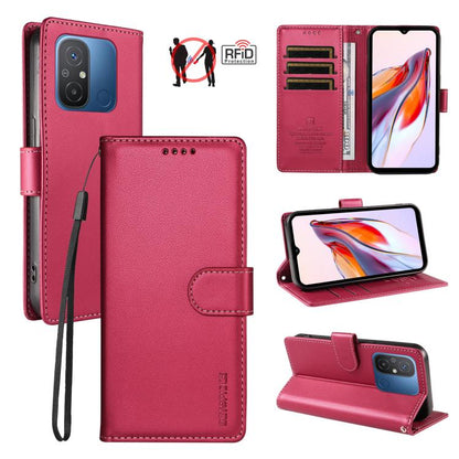 BETOPNICE Pearlescent RFID Vegan Leather Phone Case with Strap, For Redmi 11A 4G / Poco C55