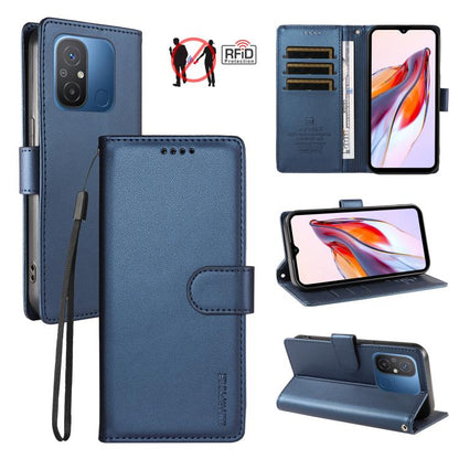 BETOPNICE Pearlescent RFID Vegan Leather Phone Case with Strap, For Redmi 11A 4G / Poco C55