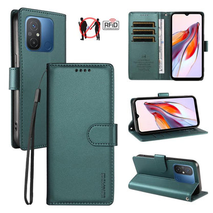 BETOPNICE Pearlescent RFID Vegan Leather Phone Case with Strap, For Redmi 11A 4G / Poco C55