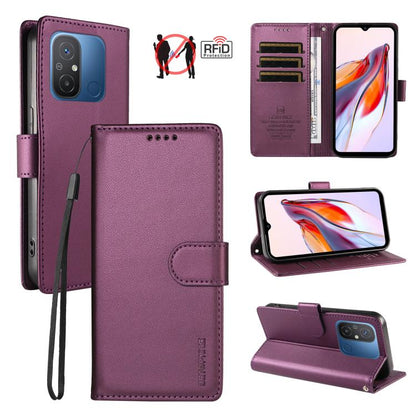 BETOPNICE Pearlescent RFID Vegan Leather Phone Case with Strap, For Redmi 11A 4G / Poco C55