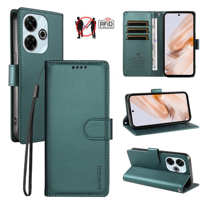 BETOPNICE Pearlescent RFID Vegan Leather Phone Case with Strap, For Redmi K80 Ultra, For Redmi Turbo 4 Pro / Poco F7, For Redmi 13 4G / Note 13R 5G / Poco M6 4G, For Redmi A5 4G 173.3mm, For Redmi Note 14S 4G / Note 13 Pro 4G                           ...
