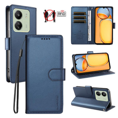 BETOPNICE Pearlescent RFID Vegan Leather Phone Case with Strap, For Redmi A5 4G 173.3mm, For Redmi Note 14S 4G / Note 13 Pro 4G, For Redmi K80 / K80 Pro / Poco F7 Pro 5G, For Redmi 14C / 14R / Poco M7 5G, For Redmi Note 14 4G 164.84mm                  ...