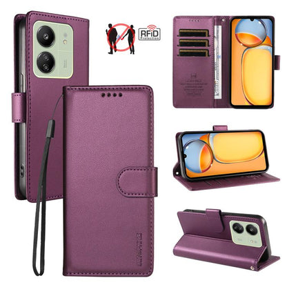 BETOPNICE Pearlescent RFID Vegan Leather Phone Case with Strap, For Redmi A5 4G 173.3mm, For Redmi Note 14S 4G / Note 13 Pro 4G, For Redmi K80 / K80 Pro / Poco F7 Pro 5G, For Redmi 14C / 14R / Poco M7 5G, For Redmi Note 14 4G 164.84mm                  ...