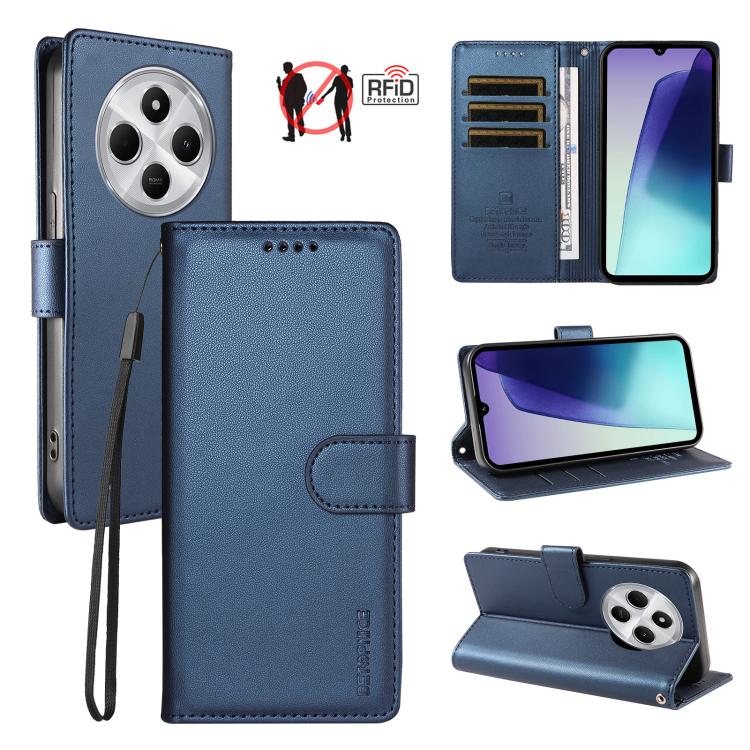 BETOPNICE Pearlescent RFID Vegan Leather Phone Case with Strap, For Redmi A5 4G 173.3mm, For Redmi Note 14S 4G / Note 13 Pro 4G, For Redmi K80 / K80 Pro / Poco F7 Pro 5G, For Redmi 14C / 14R / Poco M7 5G, For Redmi Note 14 4G 164.84mm                  ...