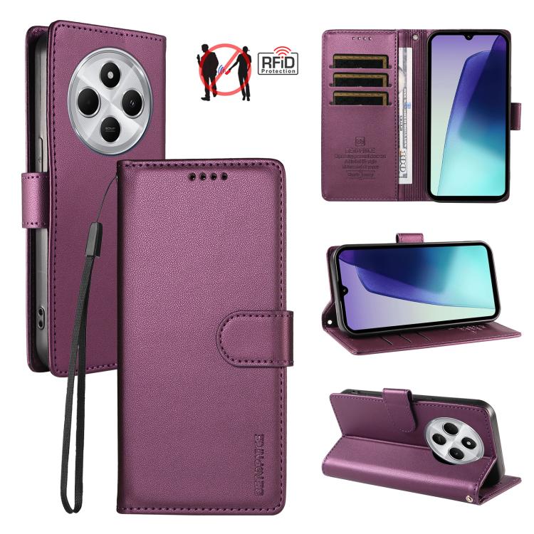 BETOPNICE Pearlescent RFID Vegan Leather Phone Case with Strap, For Redmi A5 4G 173.3mm, For Redmi Note 14S 4G / Note 13 Pro 4G, For Redmi K80 / K80 Pro / Poco F7 Pro 5G, For Redmi 14C / 14R / Poco M7 5G, For Redmi Note 14 4G 164.84mm                  ...