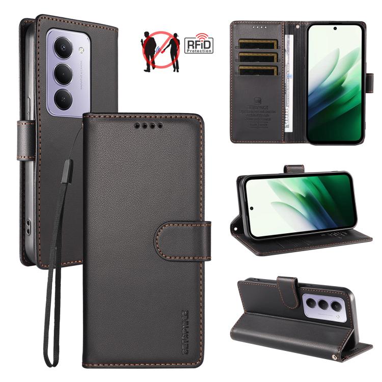 BETOPNICE Pearlescent RFID Vegan Leather Phone Case with Strap, For Redmi A7 4G / A5 4G 171.7mm / Poco C71, For Redmi A7 Pro 4G / 5G 171mm / Poco C85x 5G, For Redmi 15a 5G, For Redmi Turbo 5 Max 5G / Poco X8 Pro Max 5G                                  ...