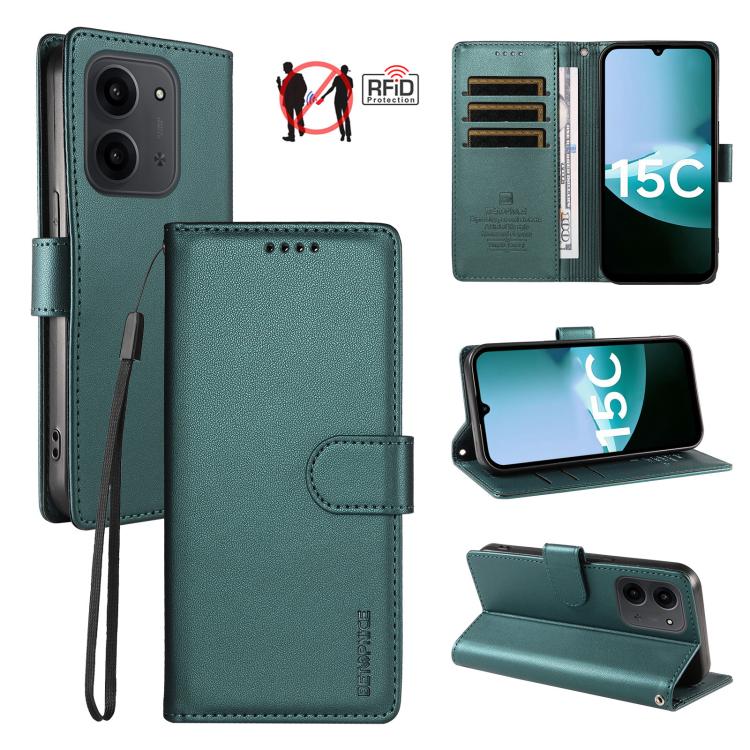 BETOPNICE Pearlescent RFID Vegan Leather Phone Case with Strap, For Redmi A7 4G / A5 4G 171.7mm / Poco C71, For Redmi A7 Pro 4G / 5G 171mm / Poco C85x 5G, For Redmi 15a 5G, For Redmi Turbo 5 Max 5G / Poco X8 Pro Max 5G                                  ...