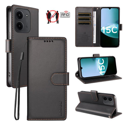 BETOPNICE Pearlescent RFID Vegan Leather Phone Case with Strap, For Redmi A7 4G / A5 4G 171.7mm / Poco C71, For Redmi A7 Pro 4G / 5G 171mm / Poco C85x 5G, For Redmi 15a 5G, For Redmi Turbo 5 Max 5G / Poco X8 Pro Max 5G                                  ...
