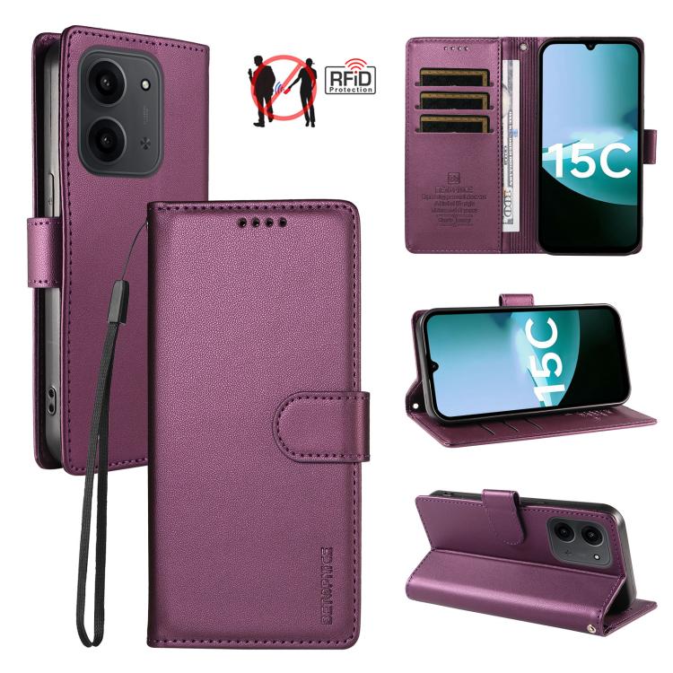 BETOPNICE Pearlescent RFID Vegan Leather Phone Case with Strap, For Redmi A7 4G / A5 4G 171.7mm / Poco C71, For Redmi A7 Pro 4G / 5G 171mm / Poco C85x 5G, For Redmi 15a 5G, For Redmi Turbo 5 Max 5G / Poco X8 Pro Max 5G                                  ...