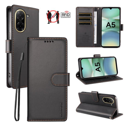 BETOPNICE Pearlescent RFID Vegan Leather Phone Case with Strap, For Redmi K80 Ultra, For Redmi Turbo 4 Pro / Poco F7, For Redmi 13 4G / Note 13R 5G / Poco M6 4G, For Redmi A5 4G 173.3mm, For Redmi Note 14S 4G / Note 13 Pro 4G                           ...