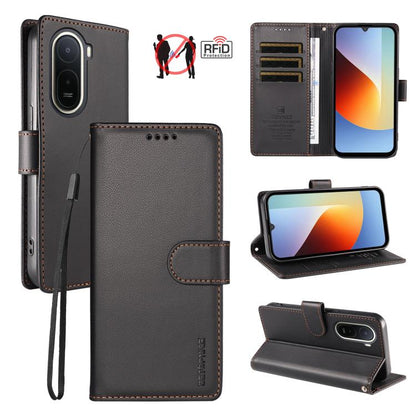 BETOPNICE Pearlescent RFID Vegan Leather Phone Case with Strap, For Redmi A7 4G / A5 4G 171.7mm / Poco C71, For Redmi A7 Pro 4G / 5G 171mm / Poco C85x 5G, For Redmi 15a 5G, For Redmi Turbo 5 Max 5G / Poco X8 Pro Max 5G                                  ...