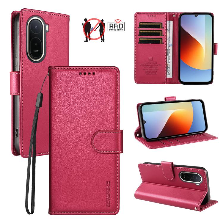 BETOPNICE Pearlescent RFID Vegan Leather Phone Case with Strap, For Redmi A7 4G / A5 4G 171.7mm / Poco C71, For Redmi A7 Pro 4G / 5G 171mm / Poco C85x 5G, For Redmi 15a 5G, For Redmi Turbo 5 Max 5G / Poco X8 Pro Max 5G                                  ...