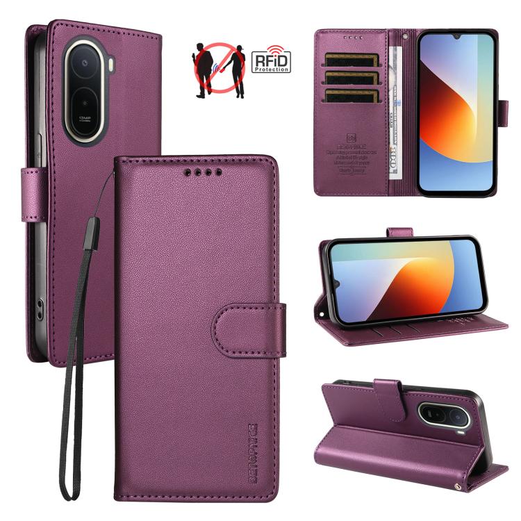 BETOPNICE Pearlescent RFID Vegan Leather Phone Case with Strap, For Redmi A7 4G / A5 4G 171.7mm / Poco C71, For Redmi A7 Pro 4G / 5G 171mm / Poco C85x 5G, For Redmi 15a 5G, For Redmi Turbo 5 Max 5G / Poco X8 Pro Max 5G                                  ...