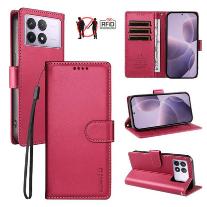 BETOPNICE Pearlescent RFID Vegan Leather Phone Case with Strap, For Redmi A5 4G 173.3mm, For Redmi Note 14S 4G / Note 13 Pro 4G, For Redmi K80 / K80 Pro / Poco F7 Pro 5G, For Redmi 14C / 14R / Poco M7 5G, For Redmi Note 14 4G 164.84mm                  ...