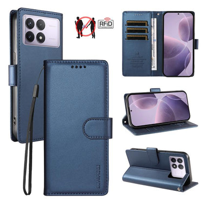 BETOPNICE Pearlescent RFID Vegan Leather Phone Case with Strap, For Redmi A5 4G 173.3mm, For Redmi Note 14S 4G / Note 13 Pro 4G, For Redmi K80 / K80 Pro / Poco F7 Pro 5G, For Redmi 14C / 14R / Poco M7 5G, For Redmi Note 14 4G 164.84mm                  ...