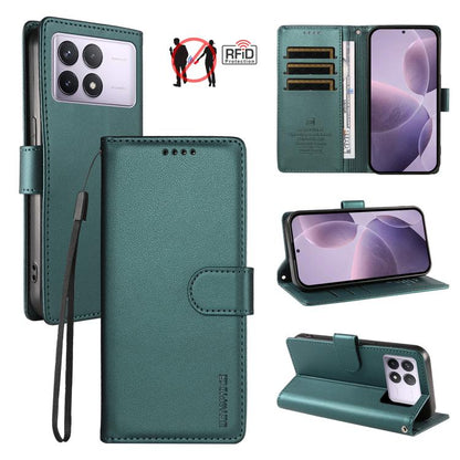 BETOPNICE Pearlescent RFID Vegan Leather Phone Case with Strap, For Redmi A5 4G 173.3mm, For Redmi Note 14S 4G / Note 13 Pro 4G, For Redmi K80 / K80 Pro / Poco F7 Pro 5G, For Redmi 14C / 14R / Poco M7 5G, For Redmi Note 14 4G 164.84mm                  ...