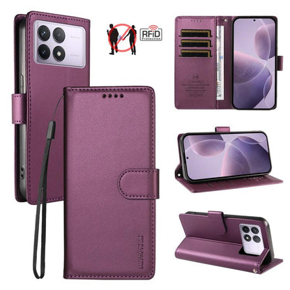 BETOPNICE Pearlescent RFID Vegan Leather Phone Case with Strap, For Redmi A5 4G 173.3mm, For Redmi Note 14S 4G / Note 13 Pro 4G, For Redmi K80 / K80 Pro / Poco F7 Pro 5G, For Redmi 14C / 14R / Poco M7 5G, For Redmi Note 14 4G 164.84mm                  ...