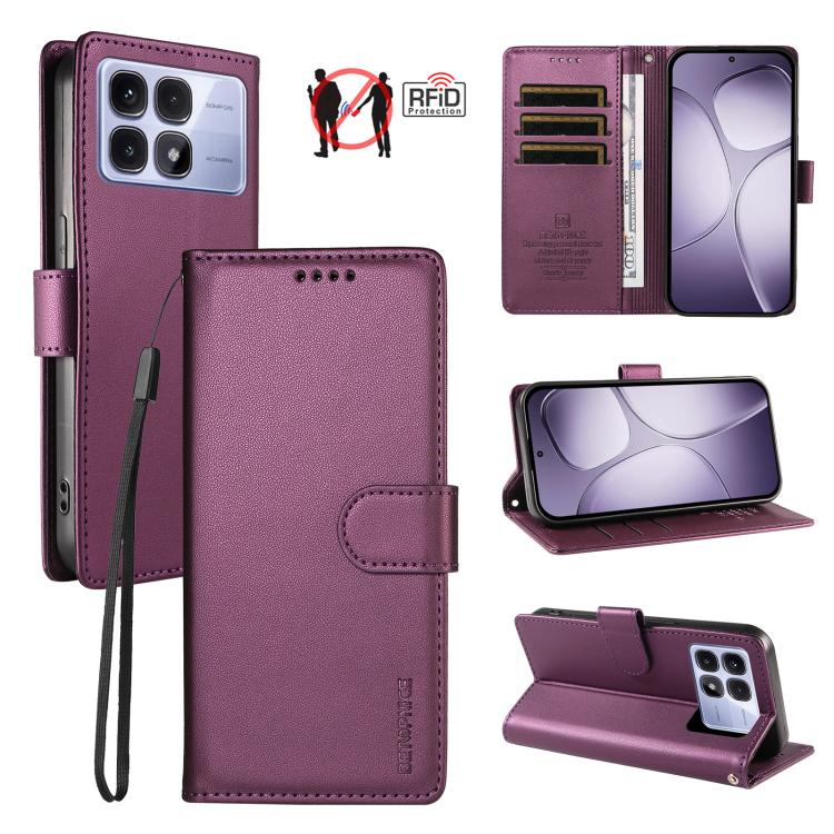BETOPNICE Pearlescent RFID Vegan Leather Phone Case with Strap, For Redmi A7 4G / A5 4G 171.7mm / Poco C71, For Redmi A7 Pro 4G / 5G 171mm / Poco C85x 5G, For Redmi 15a 5G, For Redmi Turbo 5 Max 5G / Poco X8 Pro Max 5G                                  ...