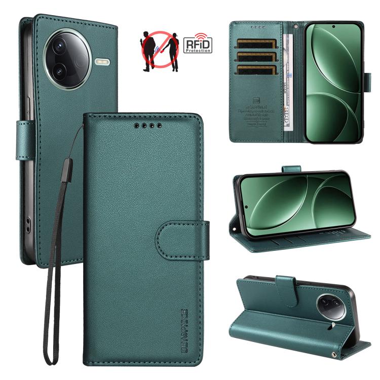 BETOPNICE Pearlescent RFID Vegan Leather Phone Case with Strap, For Redmi A5 4G 173.3mm, For Redmi Note 14S 4G / Note 13 Pro 4G, For Redmi K80 / K80 Pro / Poco F7 Pro 5G, For Redmi 14C / 14R / Poco M7 5G, For Redmi Note 14 4G 164.84mm                  ...