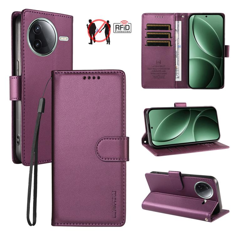 BETOPNICE Pearlescent RFID Vegan Leather Phone Case with Strap, For Redmi A5 4G 173.3mm, For Redmi Note 14S 4G / Note 13 Pro 4G, For Redmi K80 / K80 Pro / Poco F7 Pro 5G, For Redmi 14C / 14R / Poco M7 5G, For Redmi Note 14 4G 164.84mm                  ...