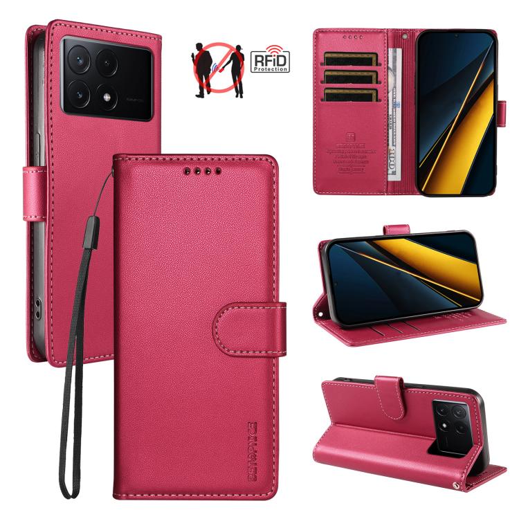 BETOPNICE Pearlescent RFID Vegan Leather Phone Case with Strap, For Redmi A5 4G 173.3mm, For Redmi Note 14S 4G / Note 13 Pro 4G, For Redmi K80 / K80 Pro / Poco F7 Pro 5G, For Redmi 14C / 14R / Poco M7 5G, For Redmi Note 14 4G 164.84mm                  ...