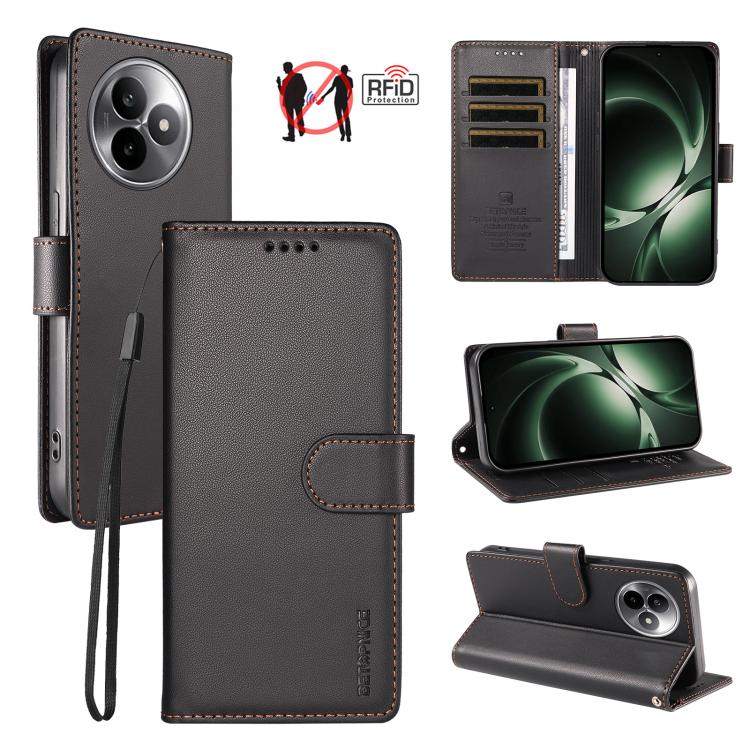 BETOPNICE Pearlescent RFID Vegan Leather Phone Case with Strap, For Redmi K80 Ultra, For Redmi Turbo 4 Pro / Poco F7, For Redmi 13 4G / Note 13R 5G / Poco M6 4G, For Redmi A5 4G 173.3mm, For Redmi Note 14S 4G / Note 13 Pro 4G                           ...