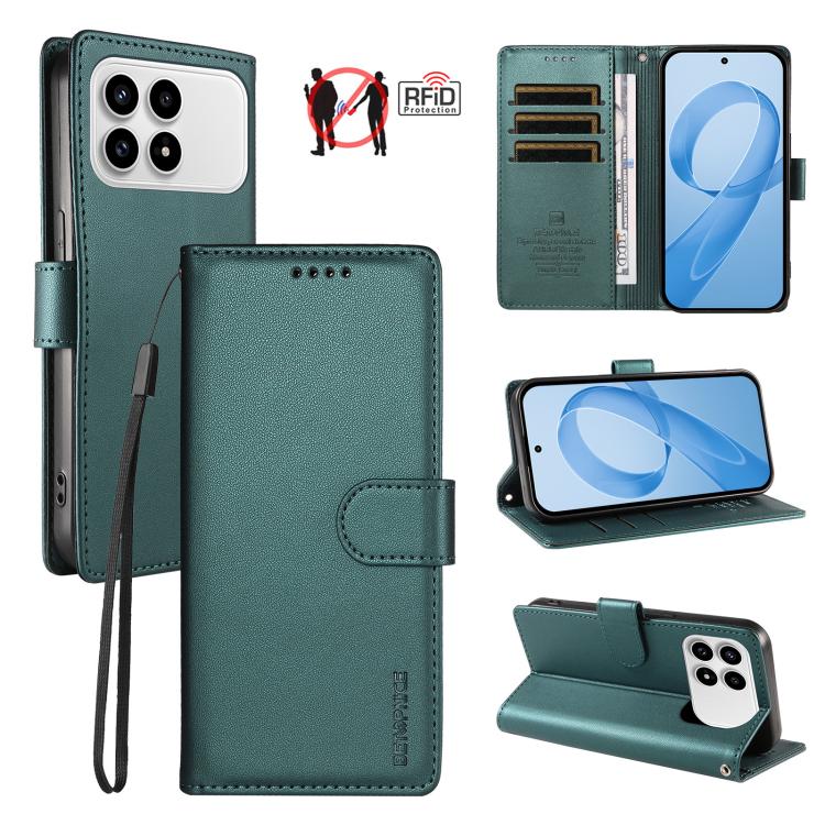 BETOPNICE Pearlescent RFID Vegan Leather Phone Case with Strap, For Redmi A7 4G / A5 4G 171.7mm / Poco C71, For Redmi A7 Pro 4G / 5G 171mm / Poco C85x 5G, For Redmi 15a 5G, For Redmi Turbo 5 Max 5G / Poco X8 Pro Max 5G                                  ...