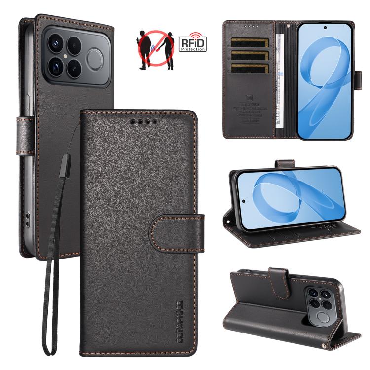 BETOPNICE Pearlescent RFID Vegan Leather Phone Case with Strap, For Redmi A7 4G / A5 4G 171.7mm / Poco C71, For Redmi A7 Pro 4G / 5G 171mm / Poco C85x 5G, For Redmi 15a 5G, For Redmi Turbo 5 Max 5G / Poco X8 Pro Max 5G                                  ...