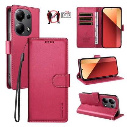 BETOPNICE Pearlescent RFID Vegan Leather Phone Case with Strap, For Redmi A5 4G 173.3mm, For Redmi Note 14S 4G / Note 13 Pro 4G, For Redmi K80 / K80 Pro / Poco F7 Pro 5G, For Redmi 14C / 14R / Poco M7 5G, For Redmi Note 14 4G 164.84mm                  ...