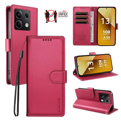 BETOPNICE Pearlescent RFID Vegan Leather Phone Case with Strap, For Redmi A5 4G 173.3mm, For Redmi Note 14S 4G / Note 13 Pro 4G, For Redmi K80 / K80 Pro / Poco F7 Pro 5G, For Redmi 14C / 14R / Poco M7 5G, For Redmi Note 14 4G 164.84mm                  ...