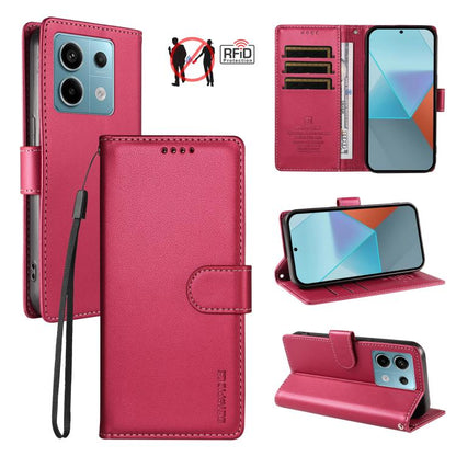 BETOPNICE Pearlescent RFID Vegan Leather Phone Case with Strap, For Redmi A5 4G 173.3mm, For Redmi Note 14S 4G / Note 13 Pro 4G, For Redmi K80 / K80 Pro / Poco F7 Pro 5G, For Redmi 14C / 14R / Poco M7 5G, For Redmi Note 14 4G 164.84mm                  ...