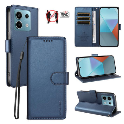 BETOPNICE Pearlescent RFID Vegan Leather Phone Case with Strap, For Redmi A5 4G 173.3mm, For Redmi Note 14S 4G / Note 13 Pro 4G, For Redmi K80 / K80 Pro / Poco F7 Pro 5G, For Redmi 14C / 14R / Poco M7 5G, For Redmi Note 14 4G 164.84mm                  ...