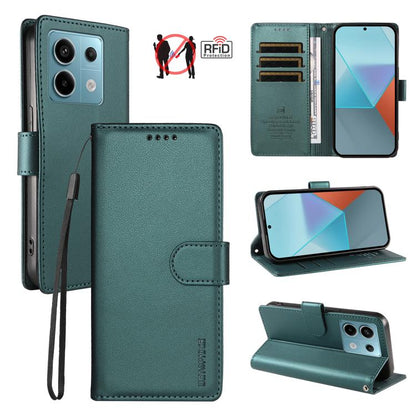 BETOPNICE Pearlescent RFID Vegan Leather Phone Case with Strap, For Redmi A5 4G 173.3mm, For Redmi Note 14S 4G / Note 13 Pro 4G, For Redmi K80 / K80 Pro / Poco F7 Pro 5G, For Redmi 14C / 14R / Poco M7 5G, For Redmi Note 14 4G 164.84mm                  ...
