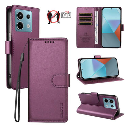BETOPNICE Pearlescent RFID Vegan Leather Phone Case with Strap, For Redmi A5 4G 173.3mm, For Redmi Note 14S 4G / Note 13 Pro 4G, For Redmi K80 / K80 Pro / Poco F7 Pro 5G, For Redmi 14C / 14R / Poco M7 5G, For Redmi Note 14 4G 164.84mm                  ...